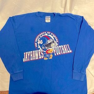 ☘️ KU Jayhawks Football Long-Sleeve T-Shirt